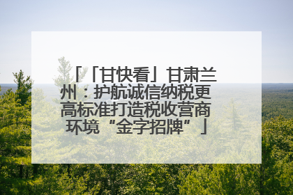 「甘快看」甘肃兰州：护航诚信纳税更高标准打造税收营商环境“金字招牌”