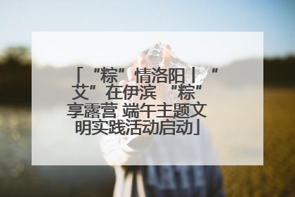 “粽”情洛阳丨“艾”在伊滨 “粽”享露营 端午主题文明实践活动启动