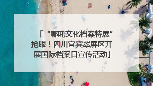“哪吒文化档案特展”抢眼！四川宜宾翠屏区开展国际档案日宣传活动