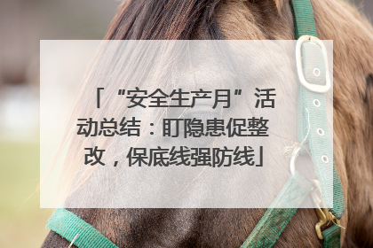 “安全生产月”活动总结：盯隐患促整改，保底线强防线