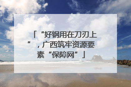 “好钢用在刀刃上”，广西筑牢资源要素“保障网”