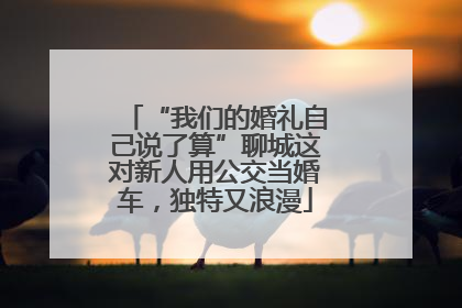 “我们的婚礼自己说了算”聊城这对新人用公交当婚车，独特又浪漫