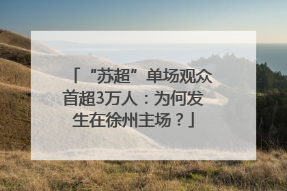 “苏超”单场观众首超3万人：为何发生在徐州主场？