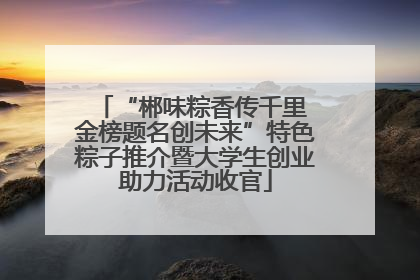“郴味粽香传千里 金榜题名创未来”特色粽子推介暨大学生创业助力活动收官