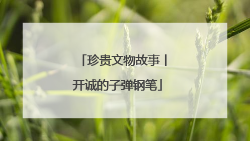 珍贵文物故事丨开诚的子弹钢笔