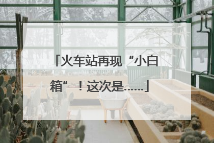 火车站再现“小白箱”！这次是……