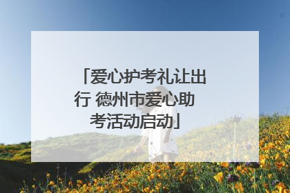 爱心护考礼让出行 德州市爱心助考活动启动