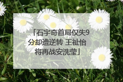 石宇奇首局仅失9分却遭逆转 王祉怡将再战安洗莹