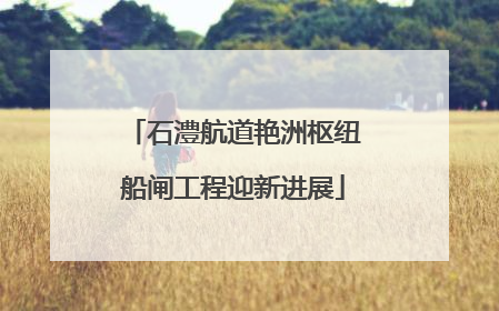 石澧航道艳洲枢纽船闸工程迎新进展
