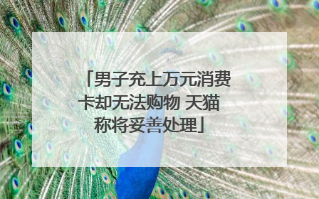 男子充上万元消费卡却无法购物 天猫称将妥善处理