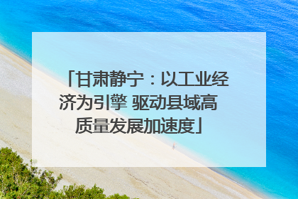 甘肃静宁：以工业经济为引擎 驱动县域高质量发展加速度