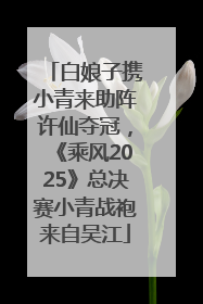 白娘子携小青来助阵许仙夺冠，《乘风2025》总决赛小青战袍来自吴江