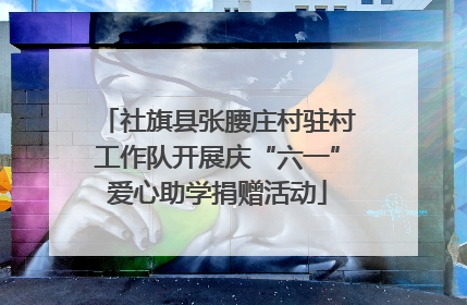 社旗县张腰庄村驻村工作队开展庆“六一”爱心助学捐赠活动
