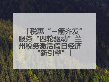 税惠“三箭齐发”服务“四轮驱动”兰州税务激活假日经济“新引擎”