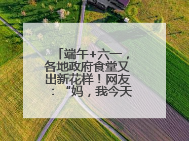 端午+六一，各地政府食堂又出新花样！网友：“妈，我今天不回家吃了”
