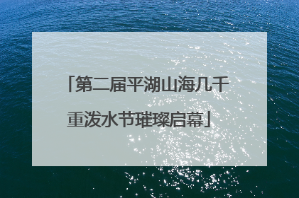 第二届平湖山海几千重泼水节璀璨启幕