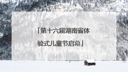 第十六届湖南省体验式儿童节启幕