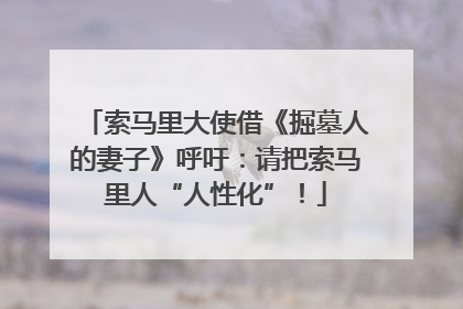 索马里大使借《掘墓人的妻子》呼吁：请把索马里人“人性化”！