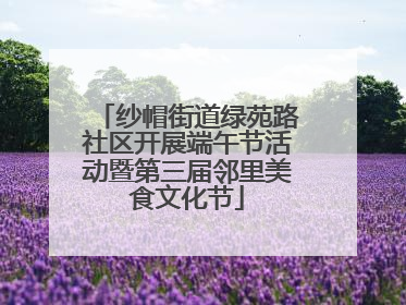 纱帽街道绿苑路社区开展端午节活动暨第三届邻里美食文化节