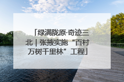 绿满陇原·奇迹三北｜张掖实施“百村万树千里林”工程