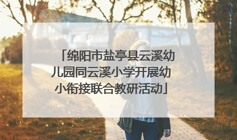 绵阳市盐亭县云溪幼儿园同云溪小学开展幼小衔接联合教研活动