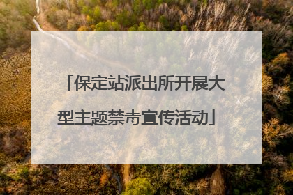 保定站派出所开展大型主题禁毒宣传活动