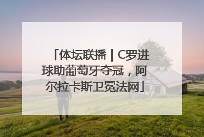 体坛联播｜C罗进球助葡萄牙夺冠，阿尔拉卡斯卫冕法网