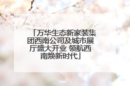 万华生态新家装集团西南公司及城市展厅盛大开业 领航西南焕新时代