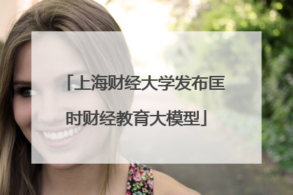 上海财经大学发布匡时财经教育大模型