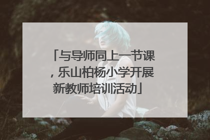 与导师同上一节课，乐山柏杨小学开展新教师培训活动
