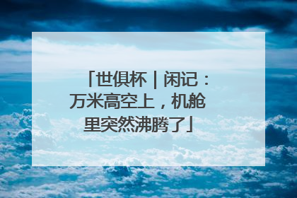 世俱杯｜闲记：万米高空上，机舱里突然沸腾了