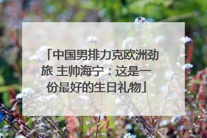 中国男排力克欧洲劲旅 主帅海宁：这是一份最好的生日礼物