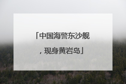 中国海警东沙舰，现身黄岩岛