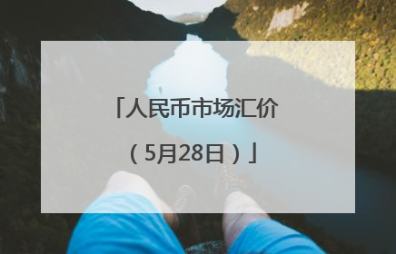 人民币市场汇价（5月28日）