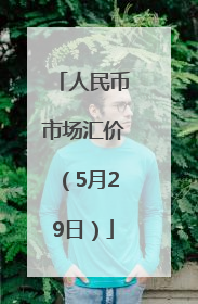 人民币市场汇价（5月29日）