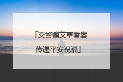 交警赠艾草香囊 传递平安祝福