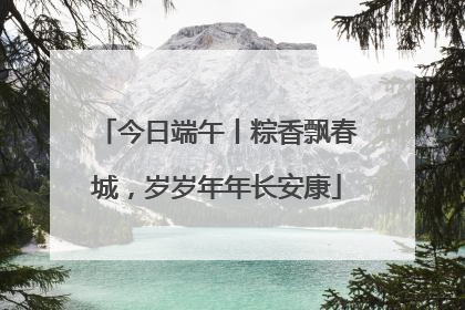今日端午丨粽香飘春城，岁岁年年长安康