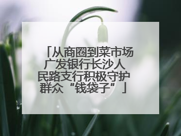 从商圈到菜市场 广发银行长沙人民路支行积极守护群众“钱袋子”