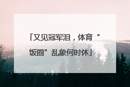 又见冠军泪，体育“饭圈”乱象何时休