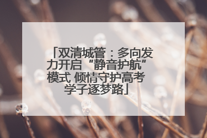 双清城管：多向发力开启“静音护航”模式 倾情守护高考学子逐梦路