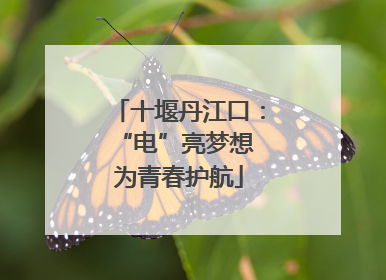 十堰丹江口：“电”亮梦想 为青春护航