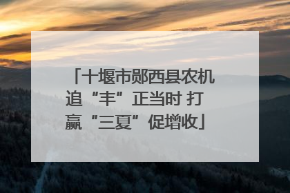 十堰市郧西县农机追“丰”正当时 打赢“三夏”促增收