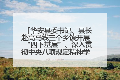 华安县委书记、县长赴高马线三个乡镇开展“四下基层”、深入贯彻中央八项规定精神学习教育工作调研