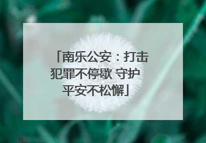 南乐公安：打击犯罪不停歇 守护平安不松懈