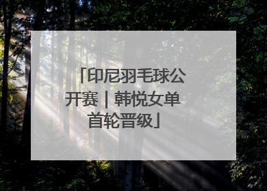 印尼羽毛球公开赛｜韩悦女单首轮晋级