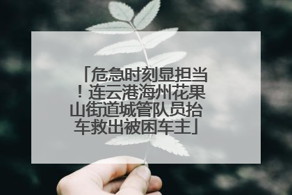 危急时刻显担当！连云港海州花果山街道城管队员抬车救出被困车主