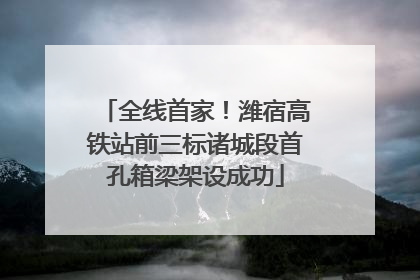 全线首家！潍宿高铁站前三标诸城段首孔箱梁架设成功