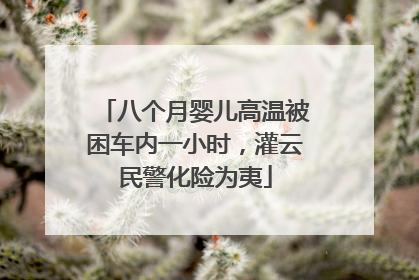 八个月婴儿高温被困车内一小时，灌云民警化险为夷