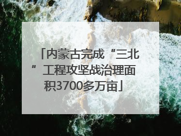 内蒙古完成“三北”工程攻坚战治理面积3700多万亩