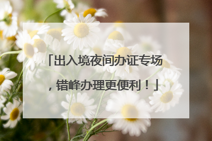 出入境夜间办证专场，错峰办理更便利！